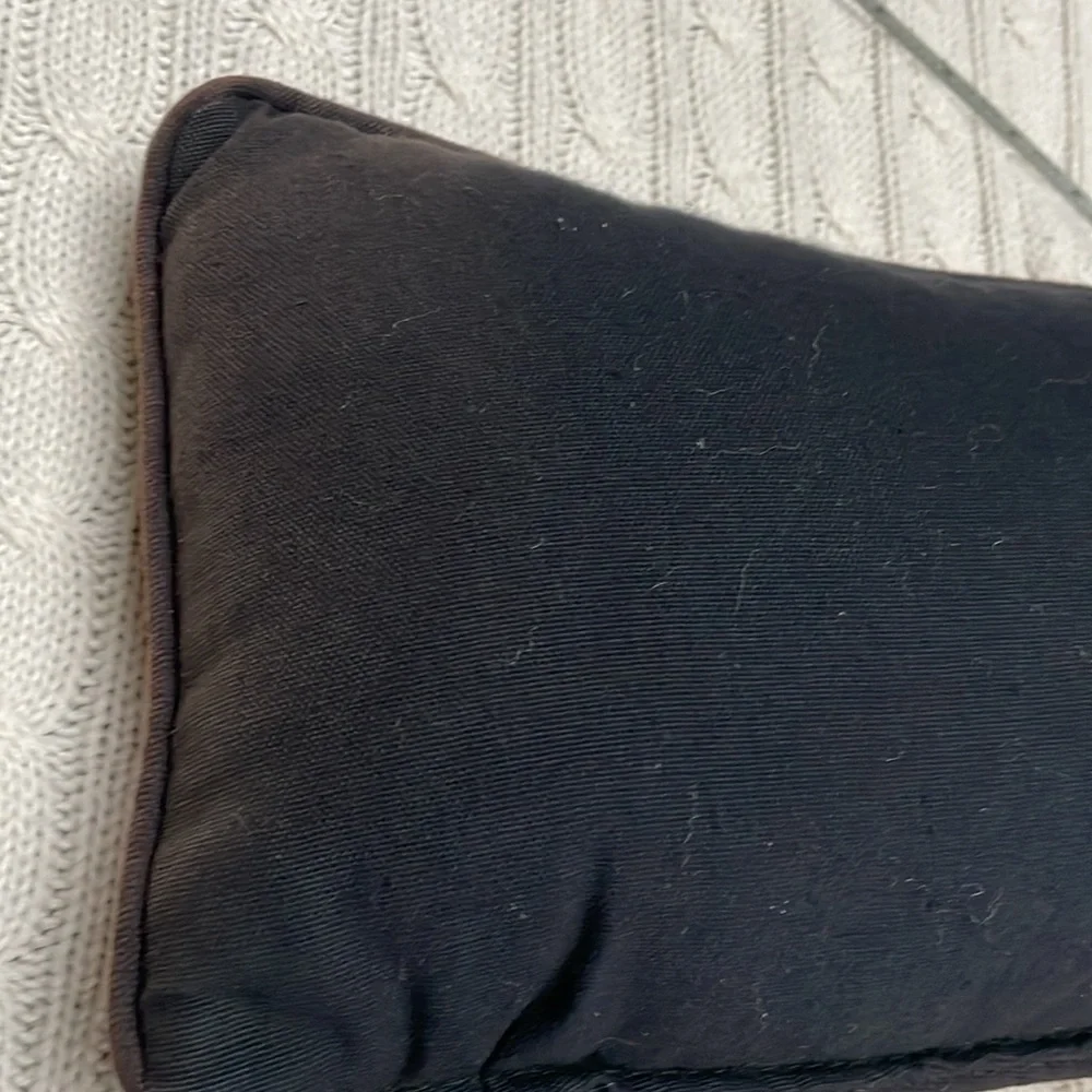 Decorative pillow. Fisherman flies fishing line tapestry black back fabric